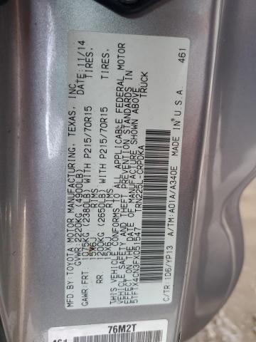 5TFTX4CN3FX051547 - 2015 TOYOTA TACOMA ACCESS CAB Күміс фото 13