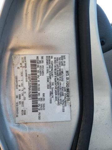 1FAFP53U96A163871 - 2006 FORD TAURUS SE SILVER photo 12