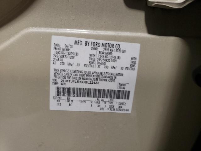 2LMTJ8LRXGBL22432 - 2016 LINCOLN MKX RESERVE 奶油色 照片 13