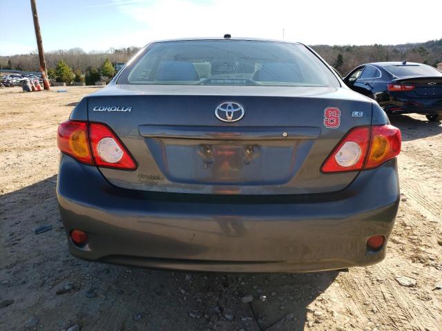 1NXBU4EE9AZ346630 - 2010 TOYOTA COROLLA BASE GRAY photo 6