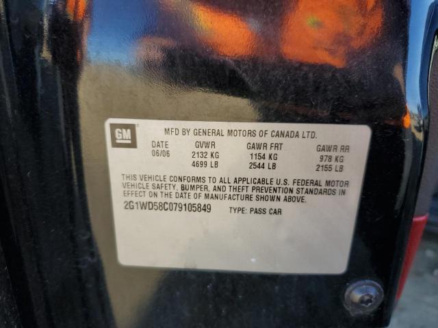 2G1WD58C079105849 - 2007 CHEVROLET IMPALA SUPER SPORT BLACK photo 12