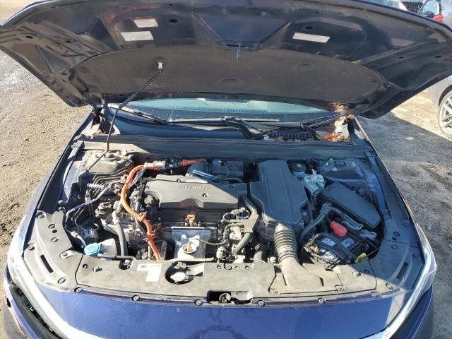 1HGCV3F46LA005780 - 2020 HONDA ACCORD HYBRID EX BLUE photo 11