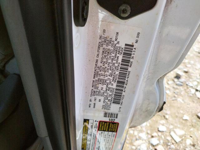 5TETX4CN6AZ703935 - 2010 TOYOTA TACOMA ACCESS CAB თეთრი ფოტო 10