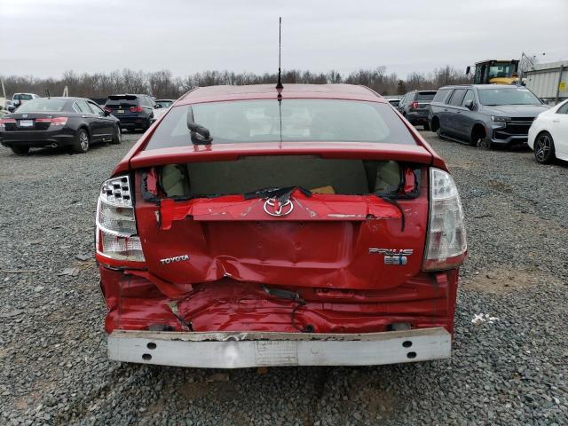 JTDKB20U283313157 - 2008 TOYOTA PRIUS RED photo 6