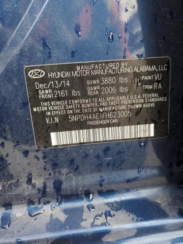 5NPDH4AE1FH623005 - 2015 HYUNDAI ELANTRA SE BLUE photo 13