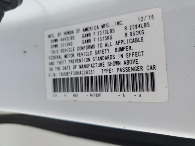 19UUB1F38HA008051 - 2017 ACURA TLX WHITE photo 12