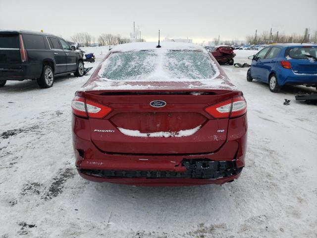 1FA6P0H72F5104529 - 2015 FORD FUSION SE RED photo 6