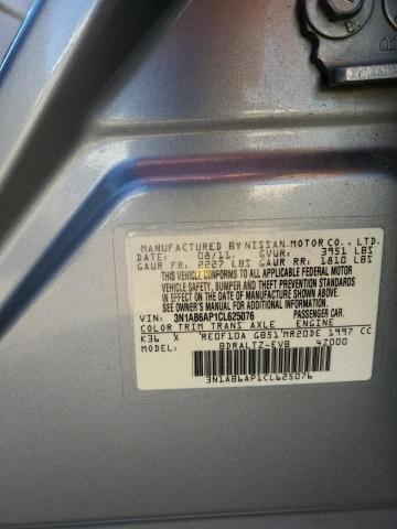 3N1AB6AP1CL625076 - 2012 NISSAN SENTRA 2.0 SILVER photo 12