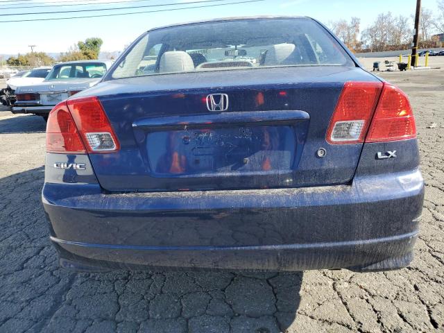 JHMES16514S001532 - 2004 HONDA CIVIC LX BLUE photo 6