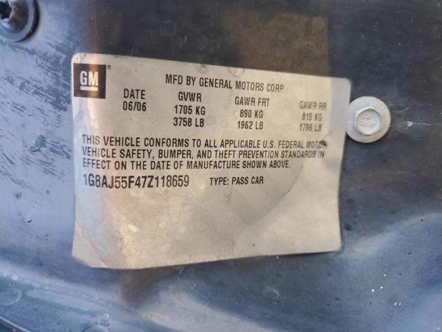 1G8AJ55F47Z118659 - 2007 SATURN ION LEVEL 2 红色 照片 12