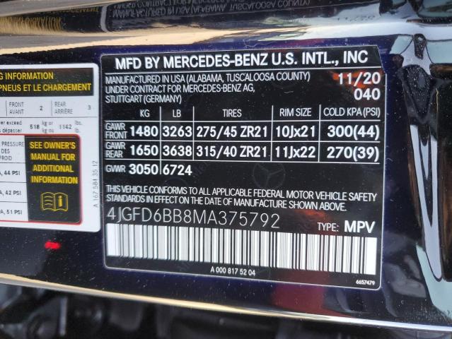 4JGFD6BB8MA375792 - 2021 MERCEDES-BENZ GLE COUPE AMG 53 4MATIC BLACK photo 13
