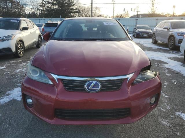 JTHKD5BH5B2003236 - 2011 LEXUS CT 200 RED photo 5