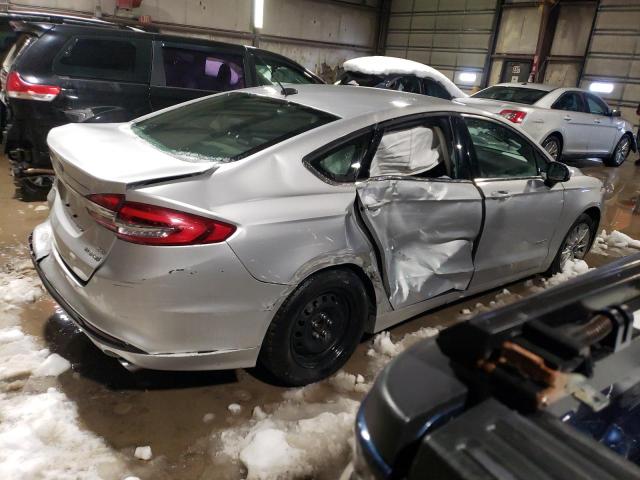 3FA6P0LUXHR384665 - 2017 FORD FUSION SE HYBRID SILVER photo 3