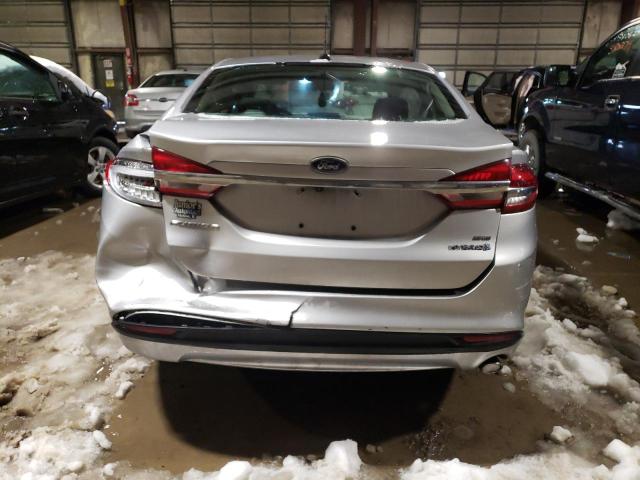 3FA6P0LUXHR384665 - 2017 FORD FUSION SE HYBRID SILVER photo 6