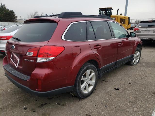 4S4BRCCCXE3235528 - 2014 SUBARU OUTBACK 2.5I PREMIUM RED photo 3