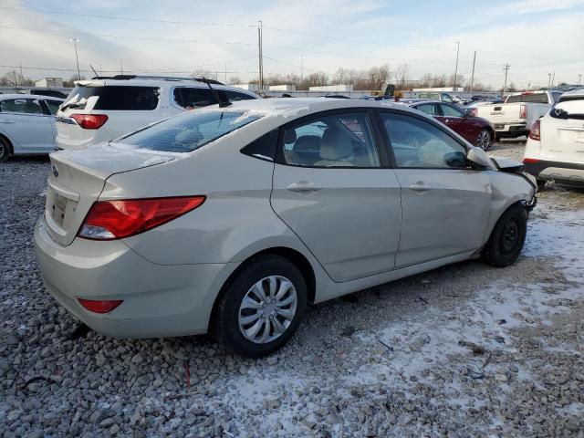 KMHCT4AEXFU934363 - 2015 HYUNDAI ACCENT GLS BEIGE photo 3