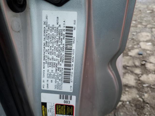 5TETX22N98Z552704 - 2008 TOYOTA TACOMA ACCESS CAB SILVER photo 13