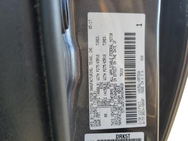5TFUW5F15HX654010 - 2017 TOYOTA TUNDRA DOUBLE CAB SR/SR5 GRAY photo 12