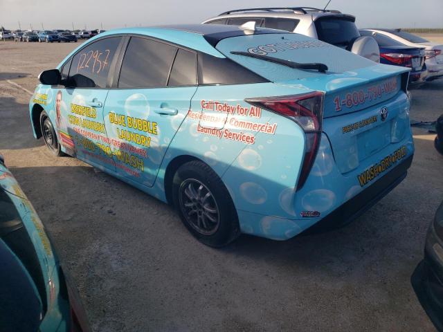 JTDKBRFU4G3023260 - 2016 TOYOTA PRIUS BLUE photo 2