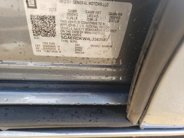 5GAERDKW4LJ163593 - 2020 BUICK ENCLAVE AVENIR 灰色 照片 13