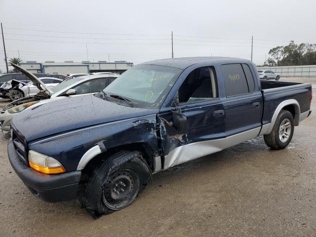 1B7HL38X12S513813 - 2002 DODGE DAKOTA QUAD SPORT BLUE photo 1