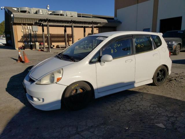 JHMGD37617S047856 - 2007 HONDA FIT S WHITE photo 1