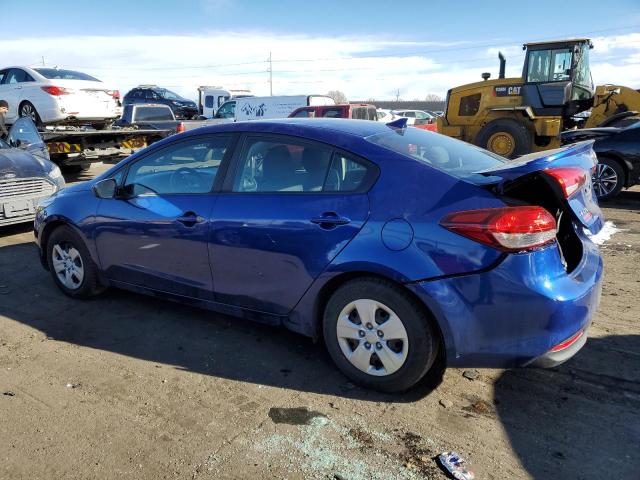 3KPFL4A78HE145360 - 2017 KIA FORTE LX BLUE photo 2