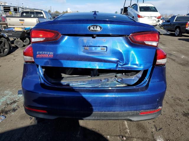 3KPFL4A78HE145360 - 2017 KIA FORTE LX BLUE photo 6