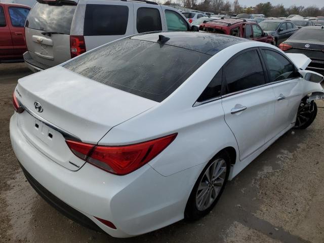 5NPEC4AC8EH906453 - 2014 HYUNDAI SONATA SE WHITE photo 3