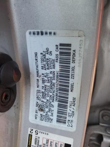 1NXBR32E38Z958641 - 2008 TOYOTA COROLLA CE SILVER photo 12