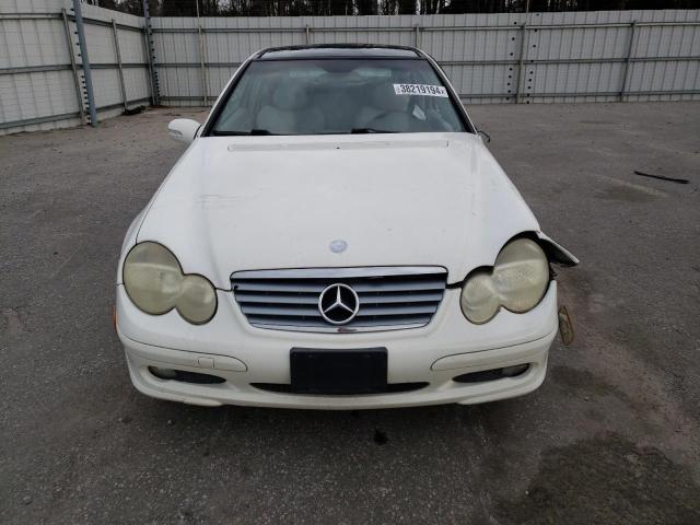 WDBRN47J72A262298 - 2002 MERCEDES-BENZ C 230K SPORT COUPE WHITE photo 5