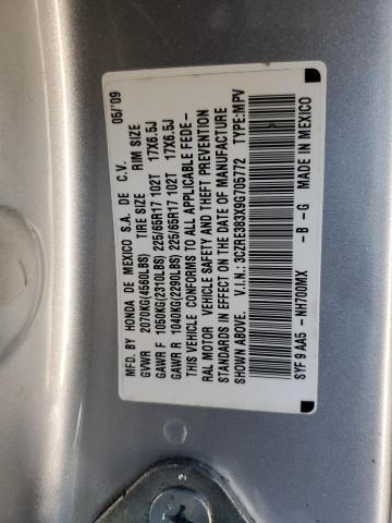 3CZRE383X9G705772 - 2009 HONDA CR-V LX SILVER photo 14