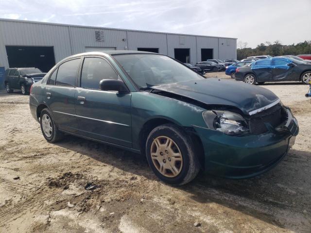 2HGES16551H610077 - 2001 HONDA CIVIC LX GREEN photo 4