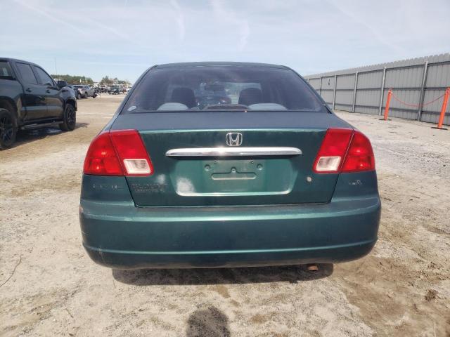 2HGES16551H610077 - 2001 HONDA CIVIC LX GREEN photo 6