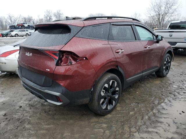 5XYK6CAF3PG074495 - 2023 KIA SPORTAGE X LINE MAROON photo 3