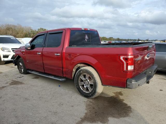 1FTEW1CP1FFC57192 - 2015 FORD F150 SUPERCREW RED photo 2