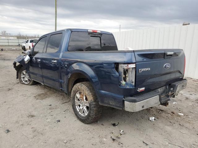 1FTEW1CF2GKD15214 - 2016 FORD F150 SUPERCREW BLUE photo 2