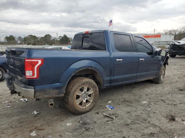 1FTEW1CF2GKD15214 - 2016 FORD F150 SUPERCREW BLUE photo 3