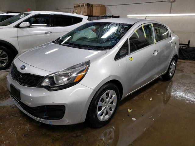 KNADM4A36E6404699 - 2014 KIA RIO LX SILVER photo 1