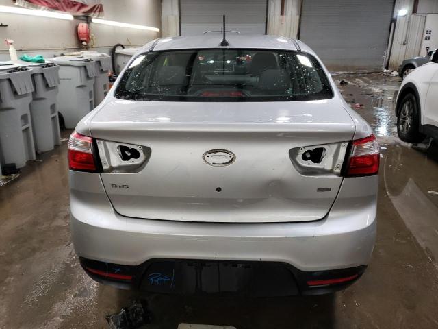 KNADM4A36E6404699 - 2014 KIA RIO LX SILVER photo 6