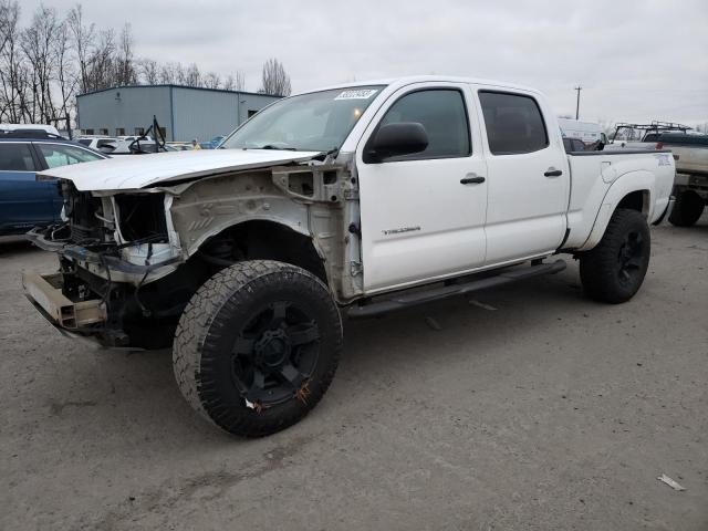 3TMMU4FN4FM075211 - 2015 TOYOTA TACOMA DOUBLE CAB LONG BED WHITE photo 1