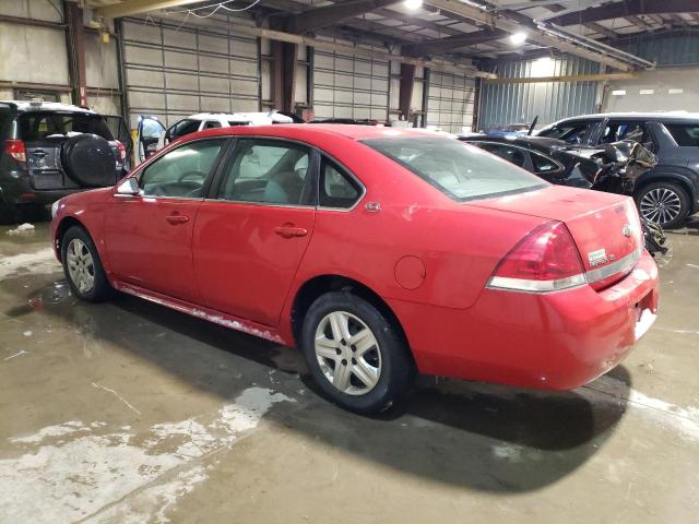 2G1WB57K191135071 - 2009 CHEVROLET IMPALA LS RED photo 2