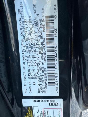 5TEUU42N06Z186119 - 2006 TOYOTA TACOMA ACCESS CAB Графитовый фото 10