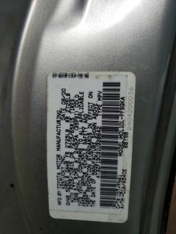 4T3ZF13C31U328642 - 2001 TOYOTA SIENNA LE SILVER photo 13