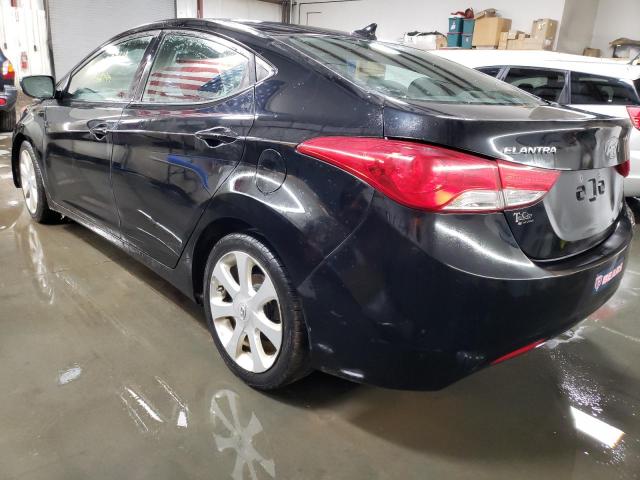 5NPDH4AE5DH230492 - 2013 HYUNDAI ELANTRA GLS BLACK photo 2