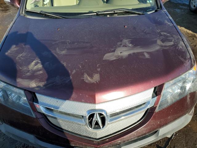 2HNYD28378H503432 - 2008 ACURA MDX TECHNOLOGY MAROON photo 12