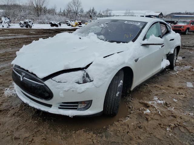 5YJSA1H13EFP35606 - 2014 TESLA MODEL S Սպիտակ լուսանկար 1