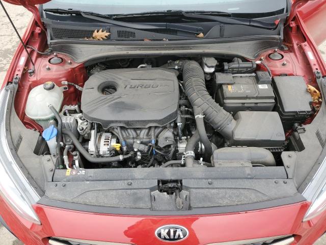 3KPF44AC8ME302373 - 2021 KIA FORTE GT RED photo 11