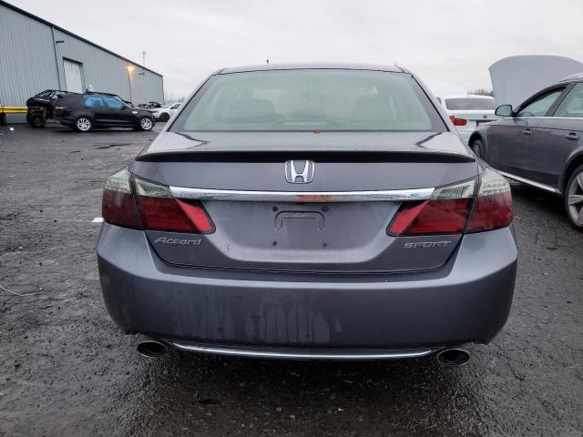 1HGCR2F56EA218500 - 2014 HONDA ACCORD SPORT GRAY photo 6