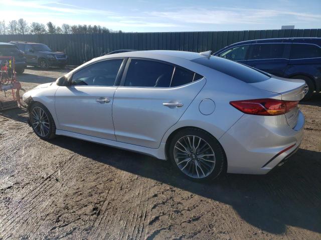 KMHD04LB1JU679322 - 2018 HYUNDAI ELANTRA SPORT SILVER photo 2